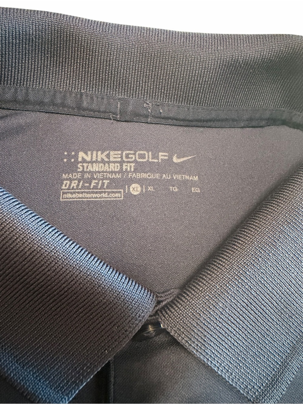 nice Nike Golf Dri-FIT blue embroidered Presidents Cup 90s y2k style Polo Men XL - Picture 5 of 8